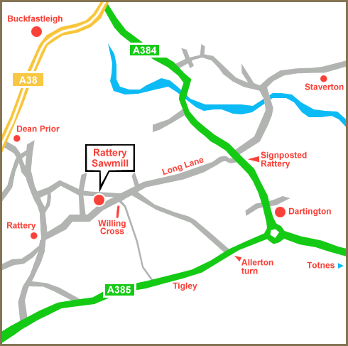 Rattery Sawmill - Contact and Map